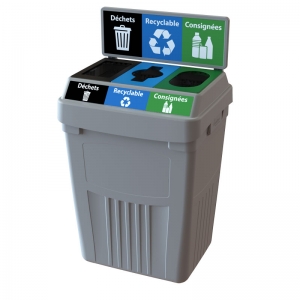Station de déchets et recyclage 3 voies FlexE